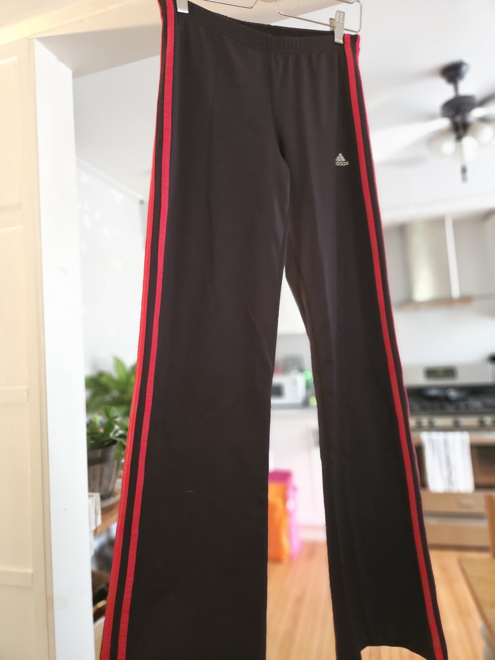 adidas Black Yoga Pangs with Red Side Stripes